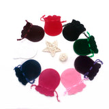 20pcs/Lot 7x9cm Velvet Bag for Jewelry Display Drawstring Pouches Custom Logo