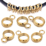 20pcs Big Hole Stainless Steel Charms Bail Clasps DIY Jewelry Making