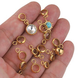 20pcs Big Hole Stainless Steel Charms Bail Clasps DIY Jewelry Making