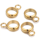 20pcs Big Hole Stainless Steel Charms Bail Clasps DIY Jewelry Making