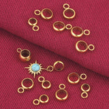 20pcs Big Hole Stainless Steel Charms Bail Clasps DIY Jewelry Making