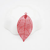 20pcs Brass Big Hollow Leaf Charms for Jewelry