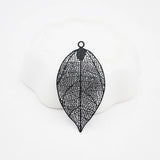 20pcs Brass Big Hollow Leaf Charms for Jewelry