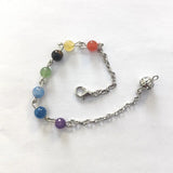 20pcs Bulk Pendulums Chains with 7 Chakra Stone Bead Charm