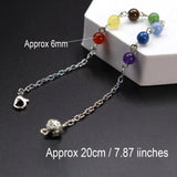 20pcs Bulk Pendulums Chains with 7 Chakra Stone Bead Charm