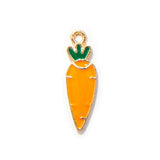 20pcs Cartoon Carrot Enamel Charms DIY Bracelet Jewelry