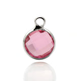 20pcs Colorful 8mm Crystal Birthstone Charms for Jewelry Making