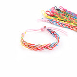 20pcs Cotton Rope Braide Friendship Cuff Bracelets For Men Women Unisex
