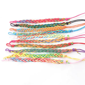 20pcs Cotton Rope Braide Friendship Cuff Bracelets For Men Women Unisex