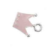 20pcs Mini Baby Pin Charms Silver Plated Enamel Islamic Crown Shape