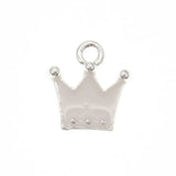 20pcs Mini Baby Pin Charms Silver Plated Enamel Islamic Crown Shape