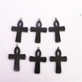 20pcs/Lot Stainless Steel Ankh Cross Pendant Charms for DIY Jewelry Making