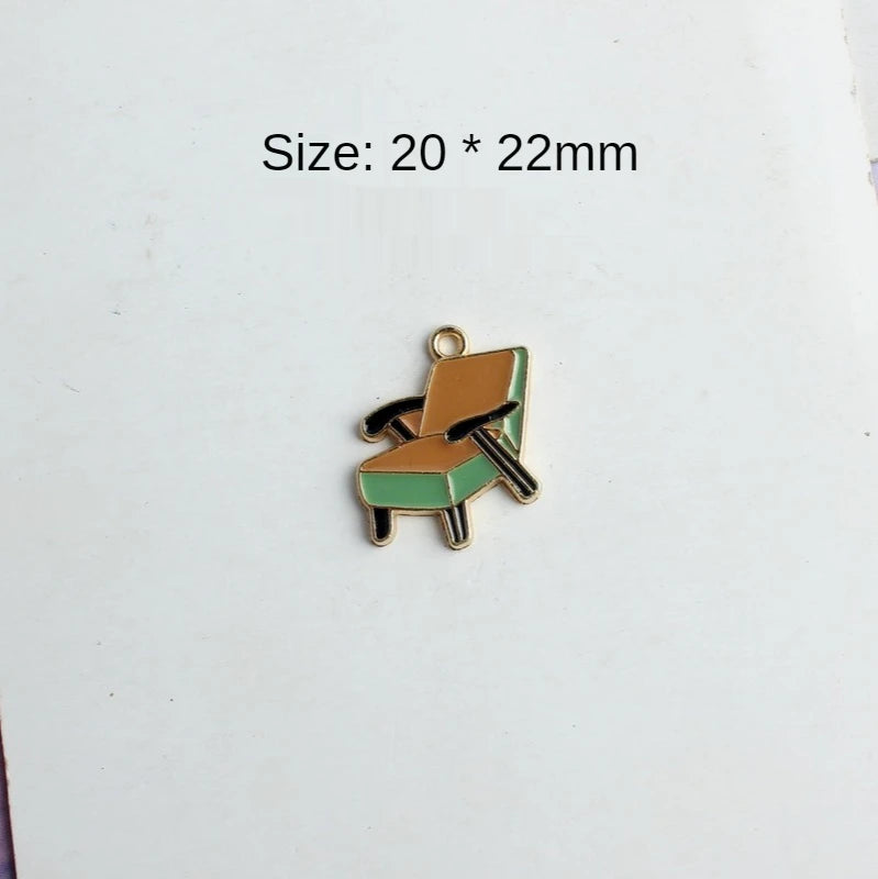 20pcs Enamel Food Shape Charms for Jewelry Bracelet Necklace Earring