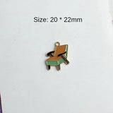 20pcs Enamel Food Shape Charms for Jewelry Bracelet Necklace Earring