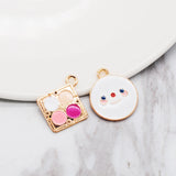 20pcs Makeup Smile Face Charms Pendant for DIY Jewelry