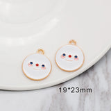 20pcs Makeup Smile Face Charms Pendant for DIY Jewelry
