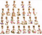 20pcs Alloy A-Z Letters Charms Bracelet Necklace DIY Accessory