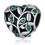 20pcs Alloy Rhinestone Leafs Heart Beads DIY Jewelry Making