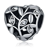 20pcs Alloy Rhinestone Leafs Heart Beads DIY Jewelry Making