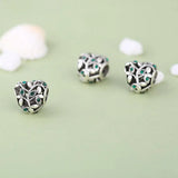 20pcs Alloy Rhinestone Leafs Heart Beads DIY Jewelry Making