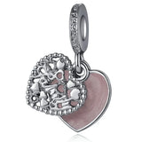 20pcs/Lot Hollow Enamel Heart Alloy Charms for Jewelry Making DIY Accessory