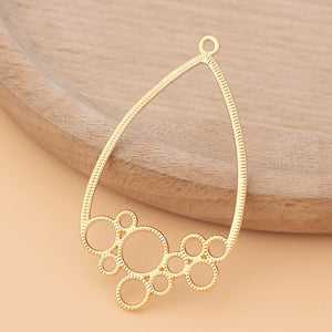 20pcs Boho Hollow Water Drop Charms Pendants for DIY Earrings