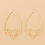 20pcs Boho Hollow Water Drop Charms Pendants for DIY Earrings