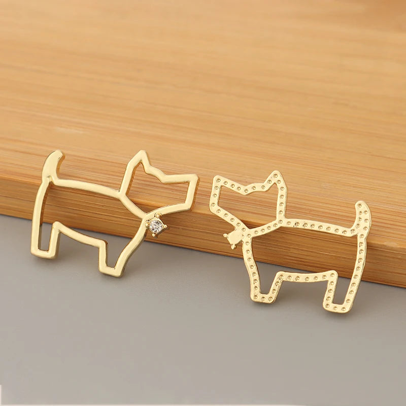 20pcs Hollow Dog Charms Pendants DIY Jewelry Making 29x21mm