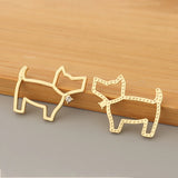 20pcs Hollow Dog Charms Pendants DIY Jewelry Making 29x21mm