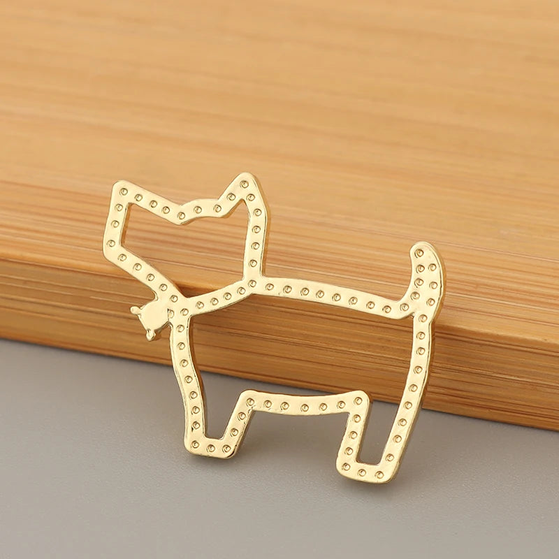 20pcs Hollow Dog Charms Pendants DIY Jewelry Making 29x21mm