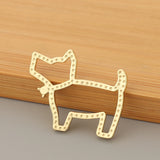 20pcs Hollow Dog Charms Pendants DIY Jewelry Making 29x21mm