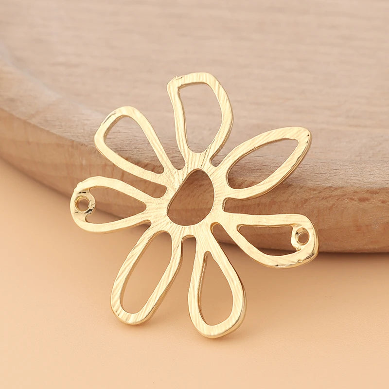 20pcs Hollow Flower Charms Pendants for Jewelry Making
