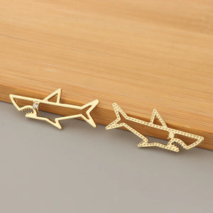 20pcs/Lot Open Shark Charms Pendants for DIY Necklace Jewelry Making