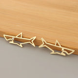 20pcs/Lot Open Shark Charms Pendants for DIY Necklace Jewelry Making