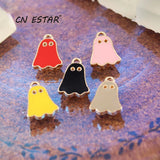 20pcs/Lot Mini Ghost Drop Oil Alloy Charms Earrings Keychain