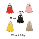 20pcs/Lot Mini Ghost Drop Oil Alloy Charms Earrings Keychain