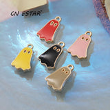 20pcs/Lot Mini Ghost Drop Oil Alloy Charms Earrings Keychain