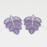20pcs Colorful Leaf Charms Zinc Alloy Pendant for DIY Jewelry Earrings