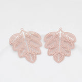 20pcs Colorful Leaf Charms Zinc Alloy Pendant for DIY Jewelry Earrings