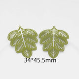 20pcs Colorful Leaf Charms Zinc Alloy Pendant for DIY Jewelry Earrings