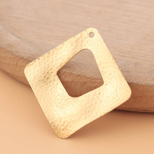 20pcs Matte Geometric Square Charms Pendants for Earrings