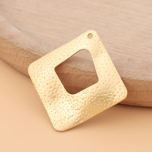 20pcs Matte Geometric Square Charms Pendants for Earrings