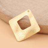 20pcs Matte Geometric Square Charms Pendants for Earrings