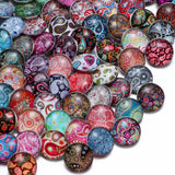 20pcs/Lot Glass Charms 18mm Snap Button Jewelry Mixed Theme Patterns