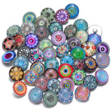 20pcs/Lot Glass Charms 18mm Snap Button Jewelry Mixed Theme Patterns