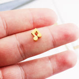 20pcs Music Note Beads Charms 3*8mm Stainless Steel for DIY Jewelry Making