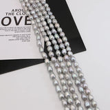 20pcs/Lot Gray Baroque 9*13mm Pearl Beads for DIY Necklace Making