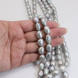 20pcs/Lot Gray Baroque 9*13mm Pearl Beads for DIY Necklace Making