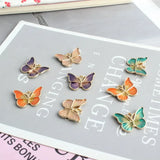 20pcs Drop Oil Butterfly Charms 15*19mm Enamel Zinc Alloy Animals Pendants