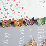 20pcs Drop Oil Butterfly Charms 15*19mm Enamel Zinc Alloy Animals Pendants